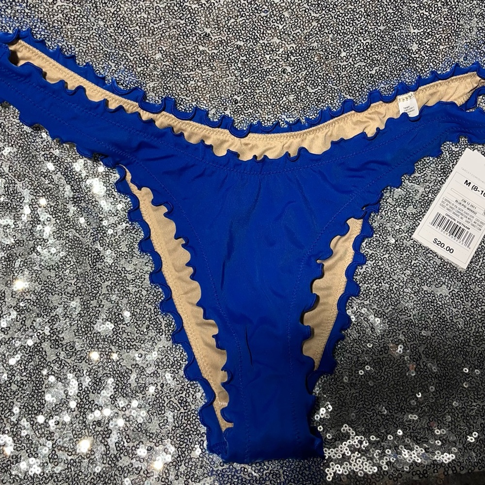 New Blue Bikini Bottom sz Medium
